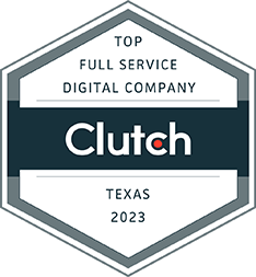 Top Digital Agency in Texas Award by Clutch.co