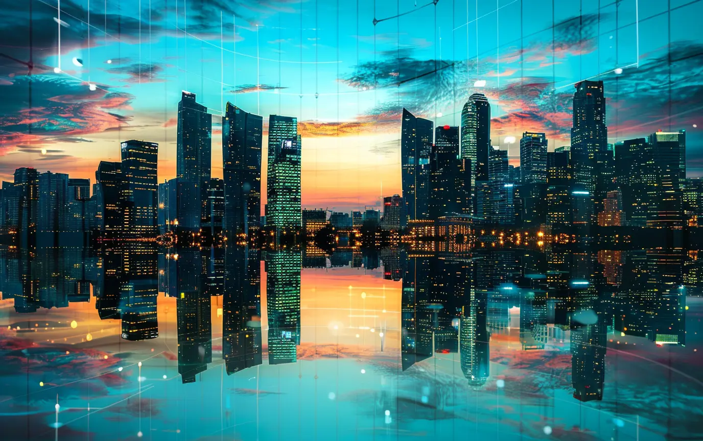 a high tech city with reflections - Digitech Austin