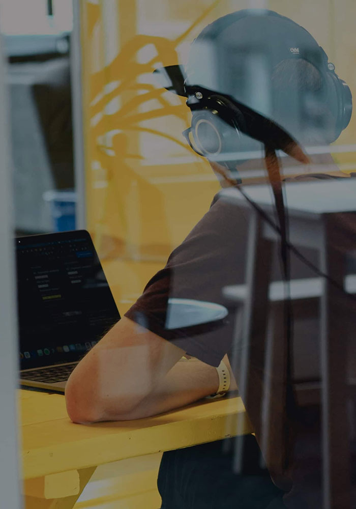 Man on a computer doing SEO